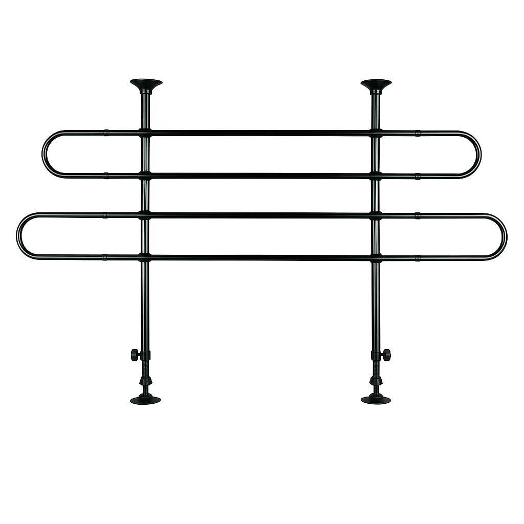 EUROCATCH Universal Adjustable Car Dog Guard - 90-155 cm Wide & 75-134 cm High - Easy No-Drill Installation - Secure Pet Barrier for Trunk and Vehicle Travel