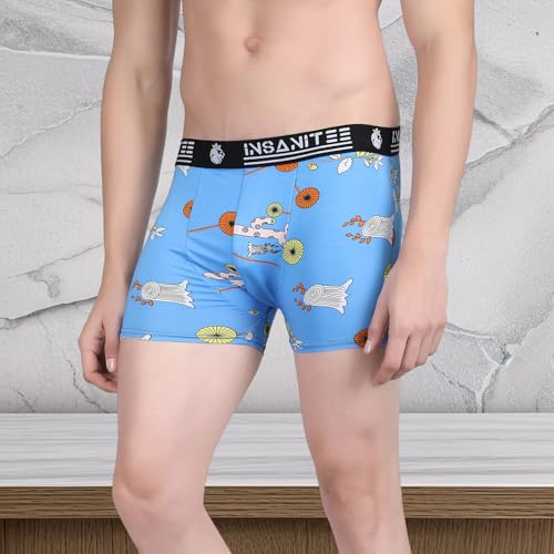 Image of Men's Nylon Stretch Printed Trunk | Ultra-Soft, Breathable Innerwear for Men | Stylish & Supportive Fit