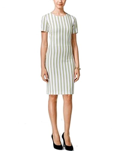 Robe rayée à manches courtes XOXO en jaune pour les journées d'été et sorties d'école