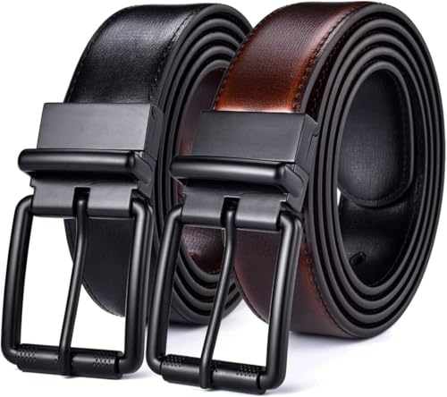 Genuine Leather Reversible Belt, 1.25