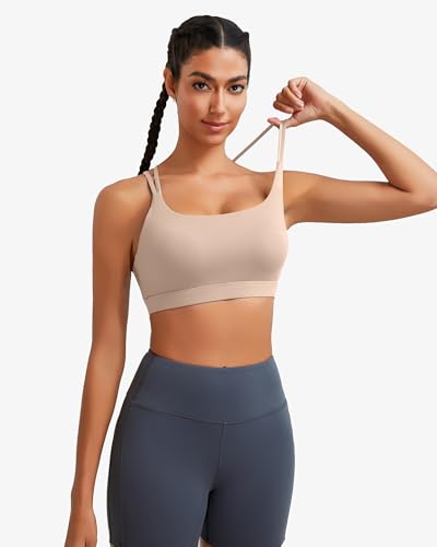 Image of RUNNING GIRL Sports Bras for Women High Support,Criss-Cross Back Strappy Bra Moulded Cup High Impact Workout Crop Tops