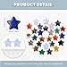 50Pcs Star Shaped Crystal Stones Bulk 0.8inch Worry Stones Mini Star Crystal Assorted Polished Pocket Palm Star Gemstones Bulk for Thumb Meditaion Energy Blancing Diy Jewelry Home Decor（147-150g）