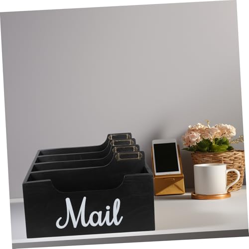 Organiseur de bureau en bois à compartiments pour courriers et documents - 7