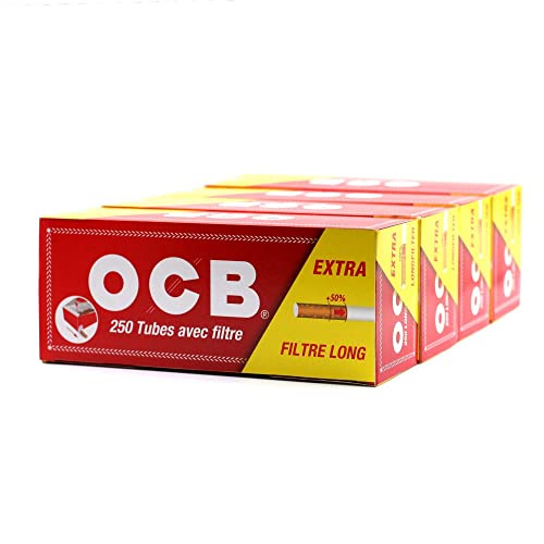 Tabac du Bassigny Lot de 4 Boites de 250 Tubes OCB Extra Long