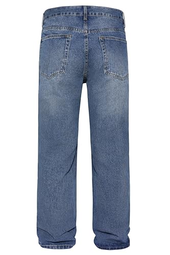 Men's Non-Stretch Relaxed Fit Straight-Leg Denim Pants Jeans2
