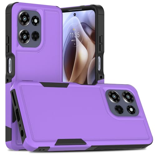 for Motorola Moto G Power 2026 / Moto G Power 2025 Case: Dual Layer Protective Heavy Duty Cell Phone Cover Shockproof Rugged with HD Screen Protector Military Protection Bumper Tough, Purple by MDCN - Used condition - Image 7