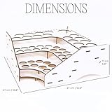 Hartem - Paint Rack for Model Paints - Wooden Storage Stand Compatible with popular model paints – Holds 28x 17ml & 16x 35ml/60ml Bottles – Compact & Easy to Assemble – Ideal for Hobbyists & Artists - Image 2