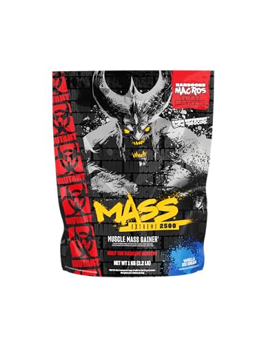 Mutant Mass Extreme 2500 – High Calorie Mass Gainer Whey Protein Powder for Muscle Building and Weight Gain – Clean Calories with Whole Food Carbs - Vanilla Ice Cream 2.2 lb