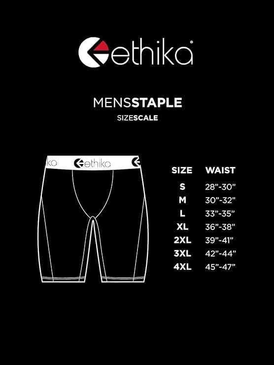 Ethika Men’s Boxer Brief, Knee Length, 4-Way Stretch Performance Underwear with Graphic Prints - Kensei - Image 2