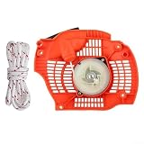 Trurovem Pull Start Recoil Starter Assembly per motosega 450 450E 445 445E Sostituire la parte 544071602 544071604 Corda in plastica inclusa Facile installazione Kit di riparazione Direct Fit