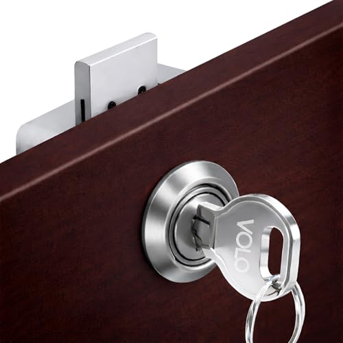 Image of Volo Heavy-Duty Stainless Steel Cabinet Lock - Secure Lock for Cupboards, Drawers, Wardrobes & Almirahs (20mm) for Home & Office Use