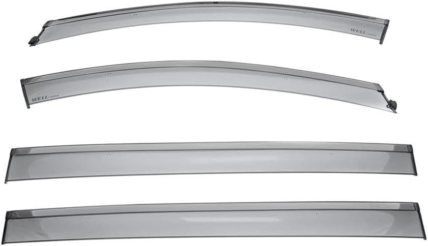 Miniatura 1 de WellVisors Viseras de ventana Deflectores de viento compatibles con Chrysler 2017-2022 Pacifica 2020-2022 Voyager con protectores de lluvia negros