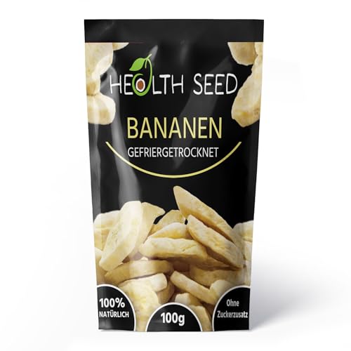 Health Seed - Plátanos liofilizados | Plátano 100% natural | Sin OGM Sin Gluten - 20 g
