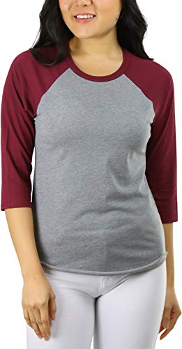 Image of ToBeInStyle Women's Classic Two Color Cotton Baseball T-Shirts
