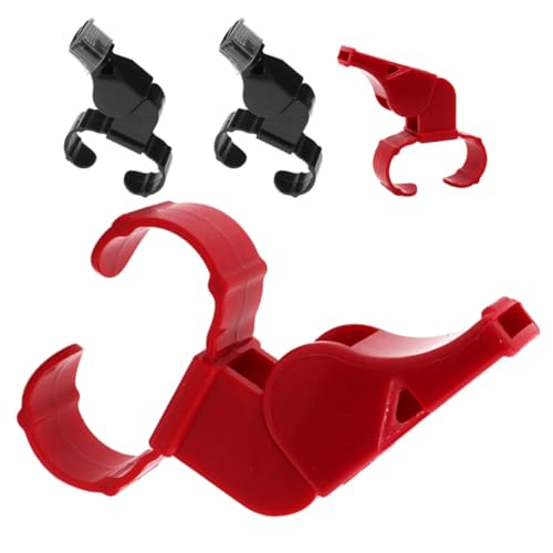 Set de 4 silbatos deportivos con anillo para dedo, multideporte miniatura 1
