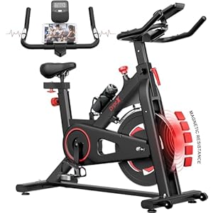 Dripex Exercise Bike for Home Use,Super Quiet Magnetic Resistance Indoor Cycling Stationary Bike With LCD Momitor & Tablet Holder, Gym Bike for Home Training Cardio,150kg Capacity