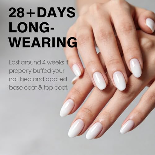 Image of CANNI 9ml Jelly White Gel Nail Polish, High Gloss UV LED Soak Off Gel