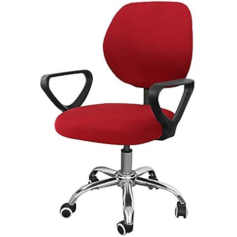 Hoomall Computer Office Chair Cover Protective and Stretchable Universal Chair Covers Rotating Chair Slipcover Removable Slipcovers Desk Seat Chair Covers Cover
