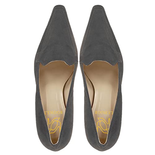 Image of LEHOOR Women Vintage Chunky Block Heel Pumps Shoes Square Pointed Toe Slip On Formal Office Work Business Loafers Shoes Suede Snakeskin Cone Heel Oxford Shoe Ladies Professional Chic Fall 4-11 M US