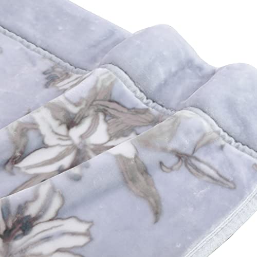 昭和西川 毛布 シングル 二枚合わせ リリーII 重厚なボリューム感 肌ざわり なめらか ふっくら暖か 約2.8kg 140x200㎝ ブルー