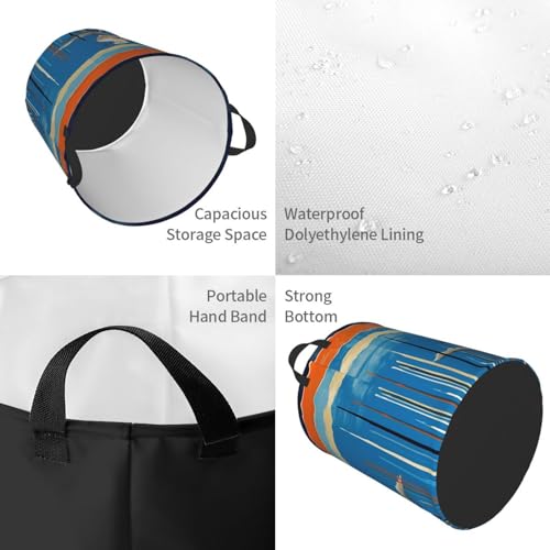 Sac à vêtements rayés bleus imperméable pour trier le linge
