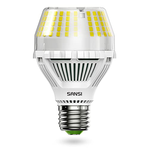 SANSI Lampadina LED E27 Dimmerabile, 17W (Equivalente a 150W) Lampadine 5000K Bianco Freddo, 2500LM Elevata Luminosità, Angolo del Fascio 270° per Cucina, Ufficio, Officina Garage