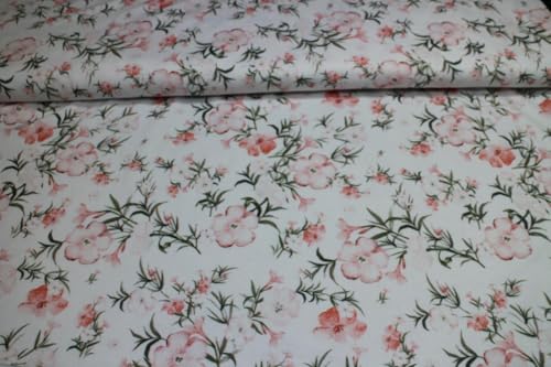 Vestido de tela de crepé ligero con diseño floral para acolchado y manualidades, 150 cm de ancho