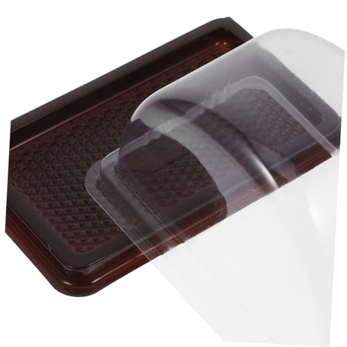 LAPYAPPE 50個 使い捨てプラスチック製ケーール容器 ポータブルスイーツ包装箱 おしゃれで無臭 軽量デザート持ち運び用ケー ランダムカラー