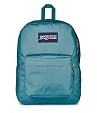 JanSport SuperBreak One Backpack - Durable, Lightweight Bag with 1 Main Compartment, Front Utility Pocket with Built-in Organizer, Premium Backpack, Emerald Pool