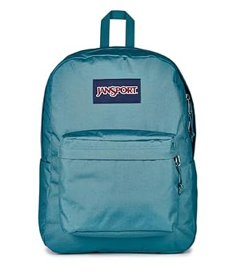 JanSport SuperBreak One Backpack - Durable, Lightweight Bag with 1 Main Compartment, Front Utility Pocket with Built-in Organizer, Premium Backpack, Emerald Pool