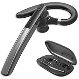 Bluetooth Headset Bluetooth Earpiece for Cellphones - DAROMAX Wireless Blue Tooth Head Set in-Ear Piece w/Mic Microphone for iPhone Samsung Cell Phone Hands-Free Noise Canceling for Driving Skype