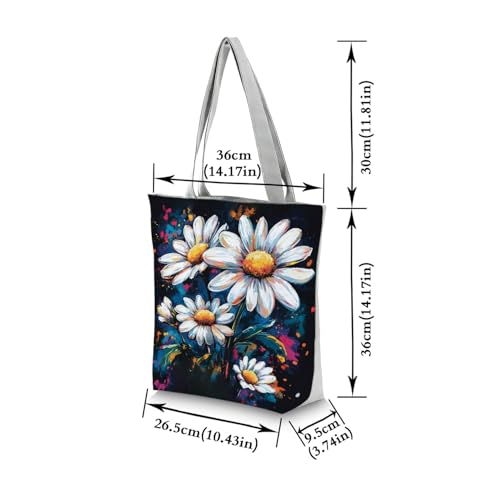 Bolso Tote Daisy Estampado Blanco para Mujer miniatura 4