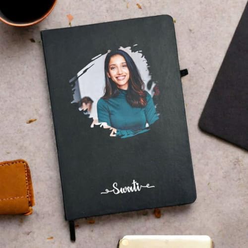 Image of Customized Photo Diary with Name | Premium Matte Hardcover Personalized Notebook | Gift for Men and Women | Daily Journal for Birthdays, Farewells and Anniversaries