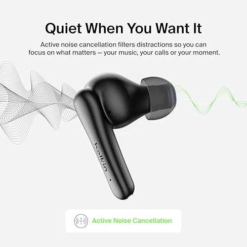Belkin SoundForm Rhythm ANC True Wireless Earbuds, 28H Battery - image 2