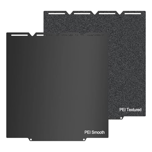Image of 270x270mm Double-Sided PEI Build Plate for Snapmaker U1, Black Smooth & Textured Flexible Spring Steel Plate, PLA PLA+ TPU Low Temp Printing Bed