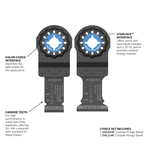 Image of Bosch OSL002C Starlock Oscillating Multi-Tool Accessory Blade Set 2 pc.
