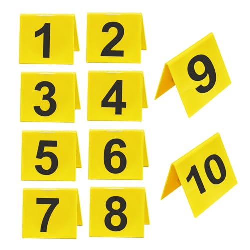 Preescolar, Toy Marcador de evidencia para el número 1-10 10pcs Marcadores de la escena del crimen Decoración de detectives de la fiesta del acrílico de doble cara para la...