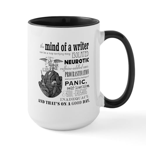 CafePress The Mind Of A Writer Taza Cerámica 15 oz miniatura 1