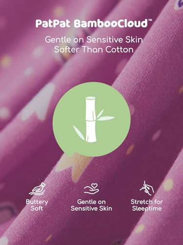 PATPAT Bamboo Viscose Pajama Sets for Toddler Boys & Girls Baby Kids, Ultra-soft Snug fit Pjs Sleepers for Birthday Holiday4