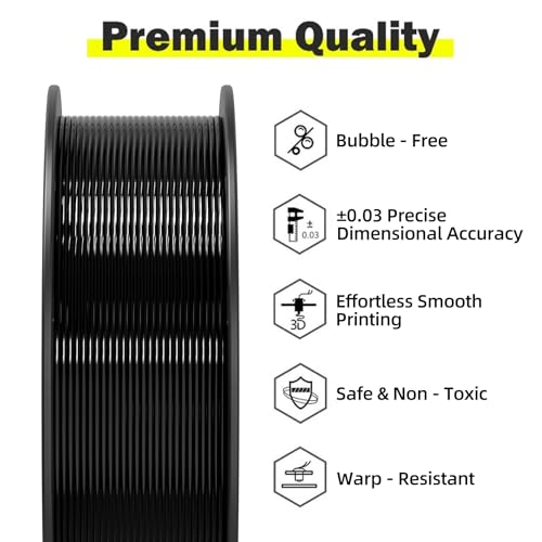 Image of Geeetech TPU Filament 1.75mm, Shore 95A Flexible 3D Printer Filament with High Elasticity, 1KG (2.2lbs) Spool, Dimensional Accuracy ±0.03mm, Fits Most FDM Printers (Black)