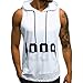 WWricotta Uomo Sportivo Tank Top Canotterie per Bodybuilding Canotta da Palestra Cotone Fitness Veste Allenamento Muscoli Tank Top Canotta Gym Smanicato Uomo con Cappuccio