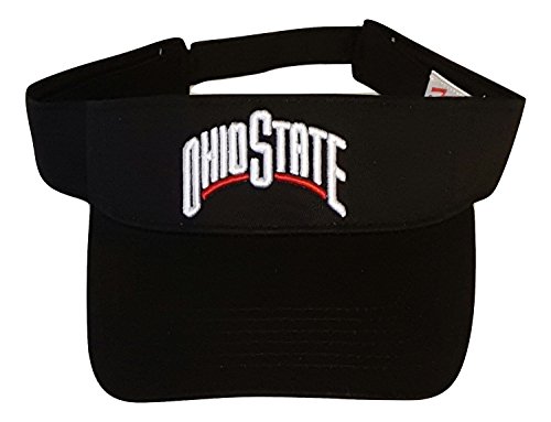National Cap Ohio State Buckeyes Adult Team Logo Visor, Black