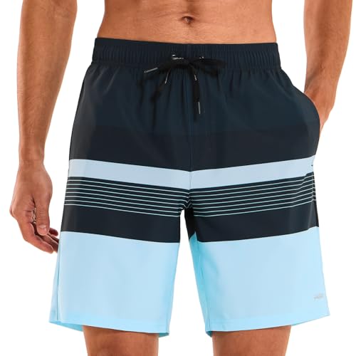 Image of HOdo Mens Swim Trunks with Mesh Liner 9 inch Quick Dry Swim Shorts Bathing Suits for Men Swimwear Board Shorts wiht Pockets