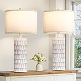Spclsim 26' Modern Farmhouse Table Lamps for Living Room Set of 2, Rustic Antique...