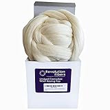 Revolution Fibers Corriedale Wool Roving 1 lb (16 Ounces) for Spinning | Soft Chunky Jumbo Yarn for...