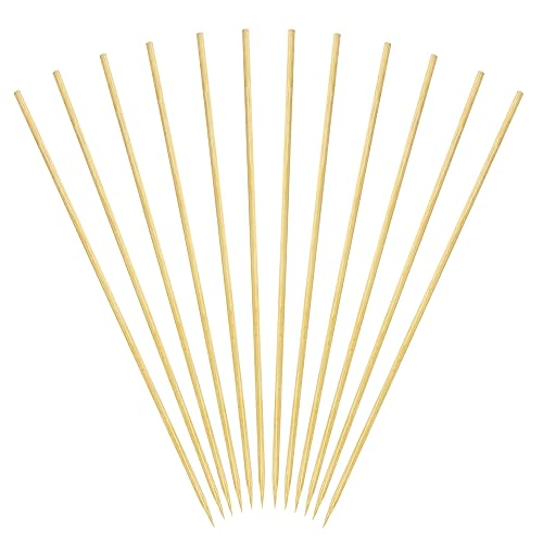 BambooMN Brand - Premium Round Sharp Point Bamboo Skewers 7.1" X 3mm - 300pcs, Natural" Or "Uncolored, 7.1-Inch - Image 2