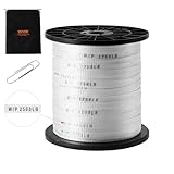 VEVOR Polyester-Zugband, 160,9 m x 1,3 cm, 567 kgf Zugkapazität, bedrucktes Gurtband zum Kabelziehen für Verpackung, Gartenarbeit, gewerbliche Elektrik, Leitungsarbeiten, weiß