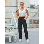 iClosam Jogginghose Damen Lang Baumwolle Freizeithose High Waist für Frauen Gerade Hose mit Taschen Sporthose Trainingshose Fitnesshose für Jogging Sport Yoga Gym – Bild 3