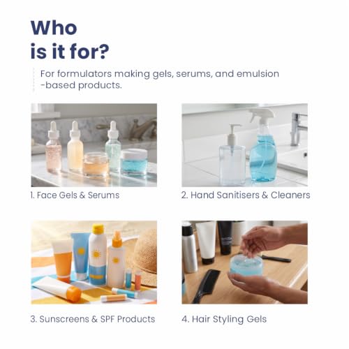 Image of Carbomer 940 Powder for DIY Skincare - 454 g | Cosmetic Grade Thickening & Gelling Agent | For Serums, Gels, Creams, Lotions, Hand Gel & Personal Care Formulations