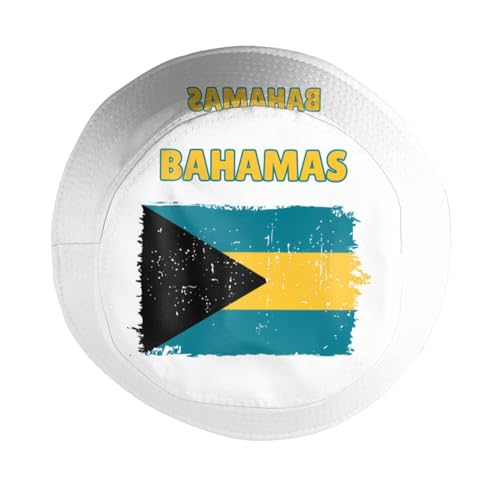 Image of Bahamas Flag Bucket Hats Fashion Sun Cap Packable Flag Fisherman Hat for Women Men Summer Travel Hat